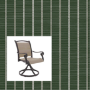 2-Piece Patio Chair Replacement Slings – Phifer Whisper Stripe Moss | Custom Outdoor Sling