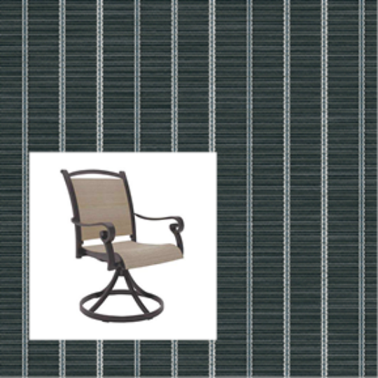 2-Piece Patio Chair Replacement Slings – Phifer Whisper Stripe Navy | Custom Outdoor Sling