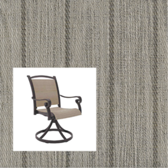 2-Piece Patio Chair Replacement Slings – Phifer Woodgrain Teak Grey | Custom Outdoor Sling
