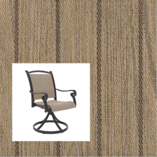 2-Piece Patio Chair Replacement Slings – Phifer Woodgrain Teak Tan | Custom Outdoor Sling