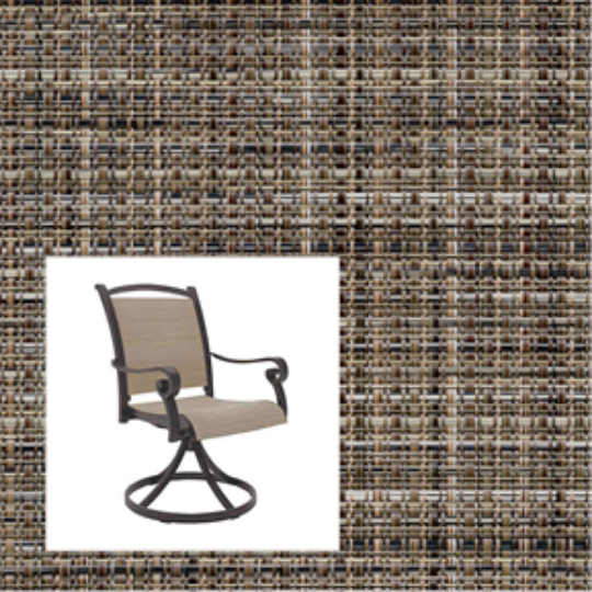 Gannon Mocha two piece patio chair slings