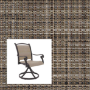 Gannon Mocha two piece patio chair slings
