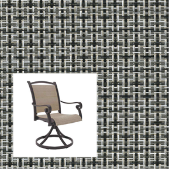 Jazzy Raven two piece patio chair slings