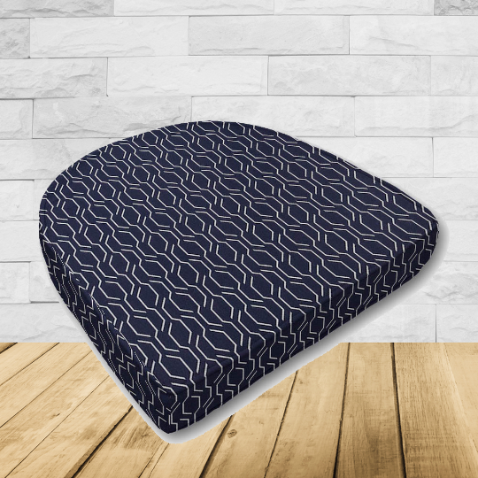Wicker Patio Chair Cushions with a rounded back Boxed Double Piped Patio Dining Chair Seat Pad or Seat Cushion from Cascadia Outdoor Cushions