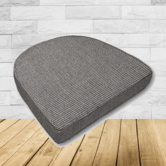 Cushion for wicker patio chairs, contoured or rounded at the back, Designed specifically for outdoor wicker patio chairs.
