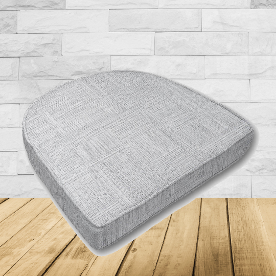 Cushion for wicker patio chairs, contoured or rounded at the back, Designed specifically for outdoor wicker patio chairs.