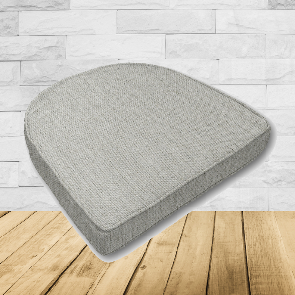 Cushion for wicker patio chairs, contoured or rounded at the back, Designed specifically for outdoor wicker patio chairs.