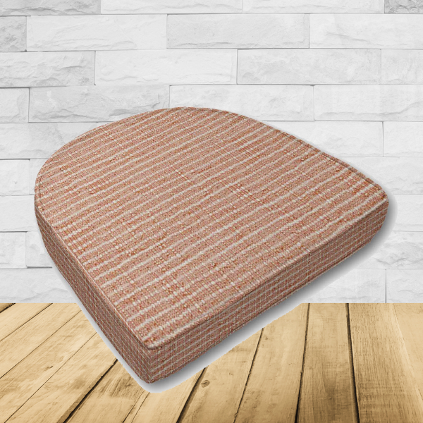Cushion for wicker patio chairs, contoured or rounded at the back, Designed specifically for outdoor wicker patio chairs.