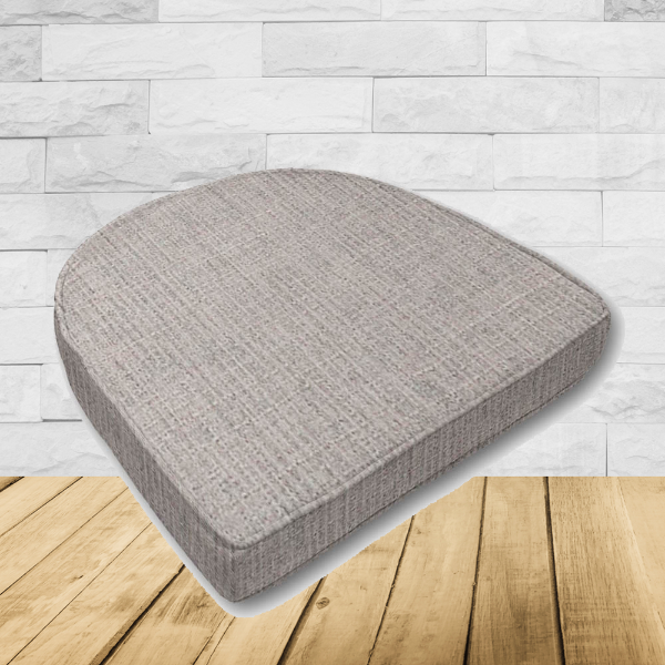 Wicker Patio Chair Cushions with a rounded back Boxed Double Piped Patio Dining Chair Seat Pad or Seat Cushion from Cascadia Outdoor Cushions