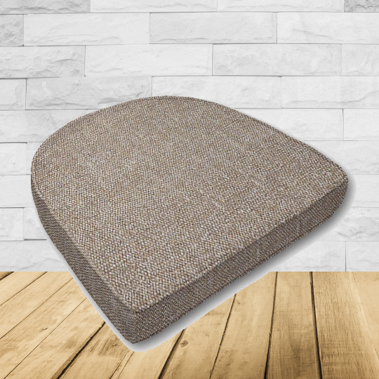 Cushion for wicker patio chairs, contoured or rounded at the back, Designed specifically for outdoor wicker patio chairs.
