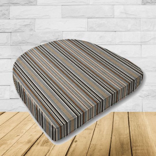 Cushion for wicker patio chairs, contoured or rounded at the back, Designed specifically for outdoor wicker patio chairs.
