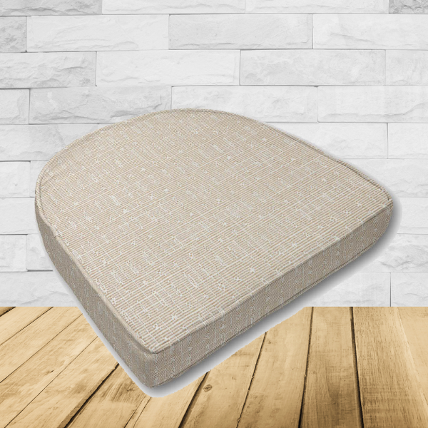Cushion for wicker patio chairs, contoured or rounded at the back, Designed specifically for outdoor wicker patio chairs.