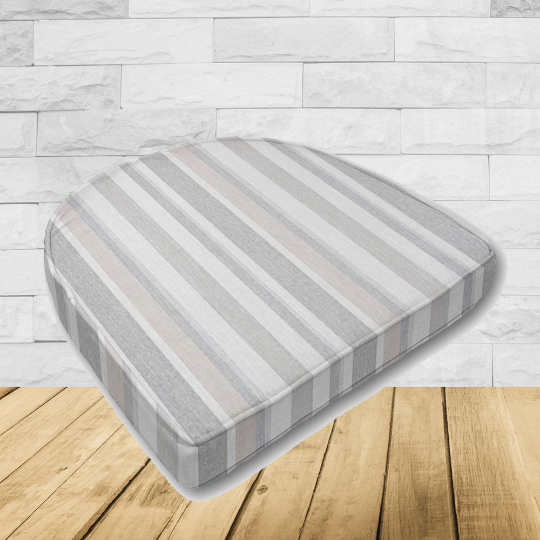Cushion for wicker patio chairs, contoured or rounded at the back, Designed specifically for outdoor wicker patio chairs.