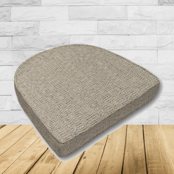 Outdoor Cushion for wicker patio chairs, contoured or rounded at the back, Designed specifically for outdoor wicker patio chairs.