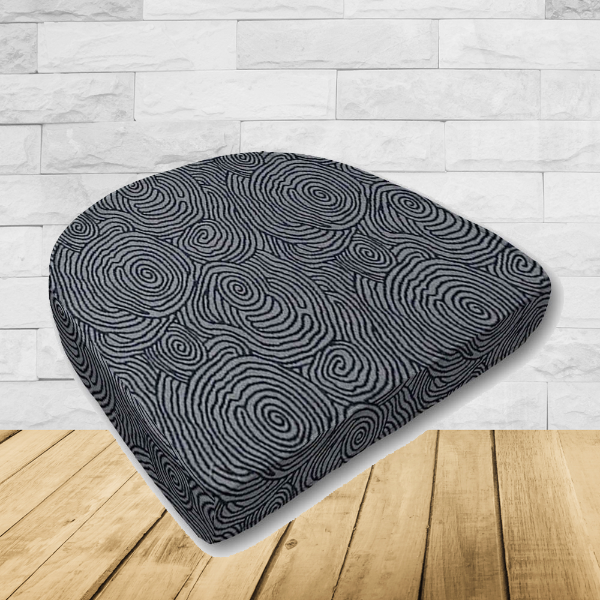 Wicker Patio Chair Cushions with a rounded back Boxed Double Piped Patio Dining Chair Seat Pad or Seat Cushion from Cascadia Outdoor Cushions