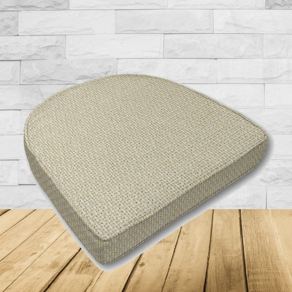Wicker Patio Chair Cushions with a rounded back Boxed Double Piped Patio Dining Chair Seat Pad or Seat Cushion from Cascadia Outdoor Cushions