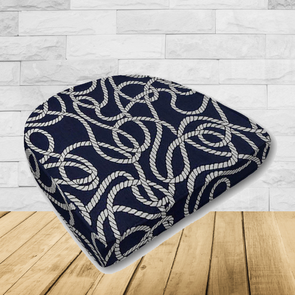 Wicker Patio Chair Cushions with a rounded back Boxed Double Piped Patio Dining Chair Seat Pad or Seat Cushion from Cascadia Outdoor Cushions