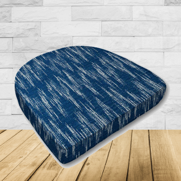 Wicker Patio Chair Cushions with a rounded back Boxed Double Piped Patio Dining Chair Seat Pad or Seat Cushion from Cascadia Outdoor Cushions