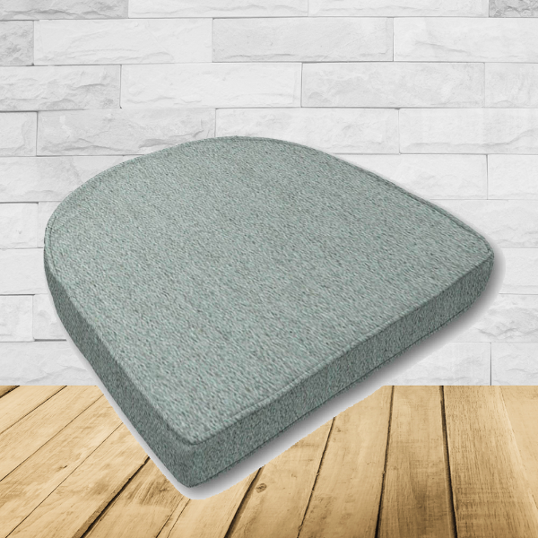 Wicker Patio Chair Cushions with a rounded back Boxed Double Piped Patio Dining Chair Seat Pad or Seat Cushion from Cascadia Outdoor Cushions