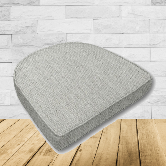 Wicker Patio Chair Cushions with a rounded back Boxed Double Piped Patio Dining Chair Seat Pad or Seat Cushion from Cascadia Outdoor Cushions