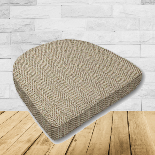 Wicker Patio Chair Cushions with a rounded back Boxed Double Piped Patio Dining Chair Seat Pad or Seat Cushion from Cascadia Outdoor Cushions