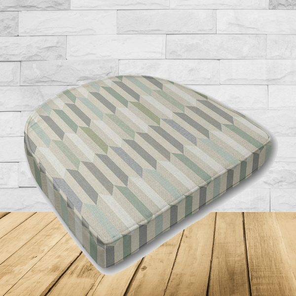 Wicker Patio Chair Cushions with a rounded back Boxed Double Piped Patio Dining Chair Seat Pad or Seat Cushion from Cascadia Outdoor Cushions