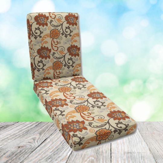 Canvas Sunflower Chaise Lounge Cushion