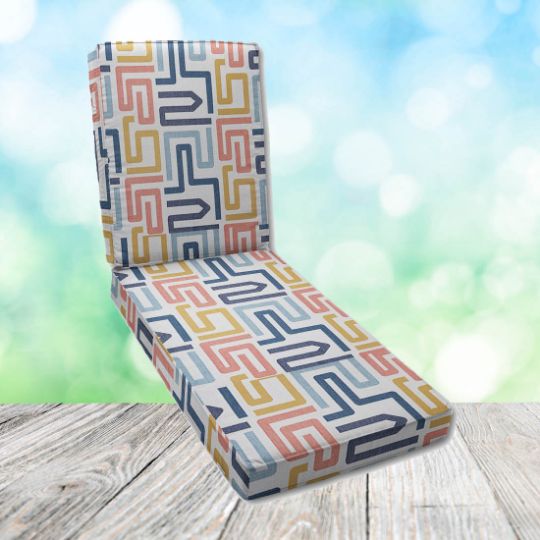 Canvas Sunflower Chaise Lounge Cushion