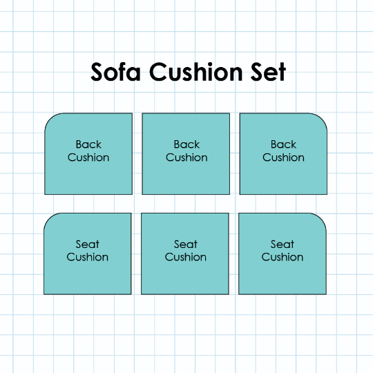 Picture of XX-COMING SOON - SOFA CUSHIONS - ROUNDED - 6 PIECES