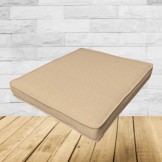 Patio Dining Chair Seat Cushion Boxed Style - - Custom outdoor patio furniture cushions from Cascadia Outdoor Cushions in Sunbrella Fabrics