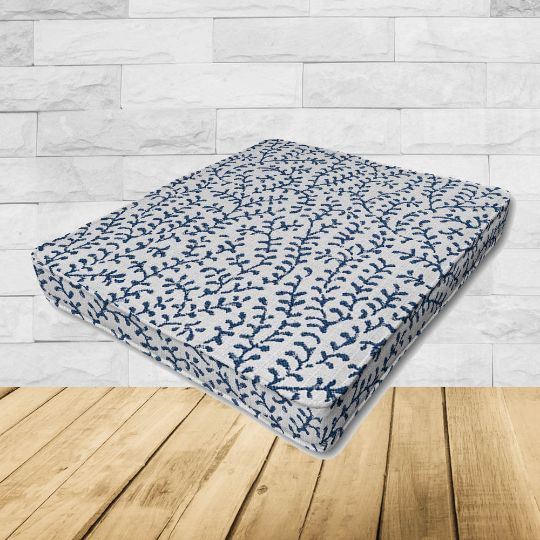 Dining Chair Seat Cushion Boxed Style - - Custom outdoor patio furniture cushions from Cascadia Outdoor Cushions in Sunbrella Fabrics