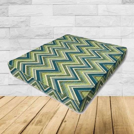 Patio Dining Chair Seat Cushion Boxed Style - - Custom outdoor patio furniture cushions from Cascadia Outdoor Cushions in Sunbrella Fabric