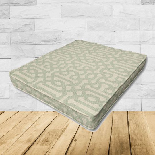 Patio Dining Chair Seat Cushion Boxed Style - - Custom outdoor patio furniture cushions from Cascadia Outdoor Cushions in Sunbrella Fabric