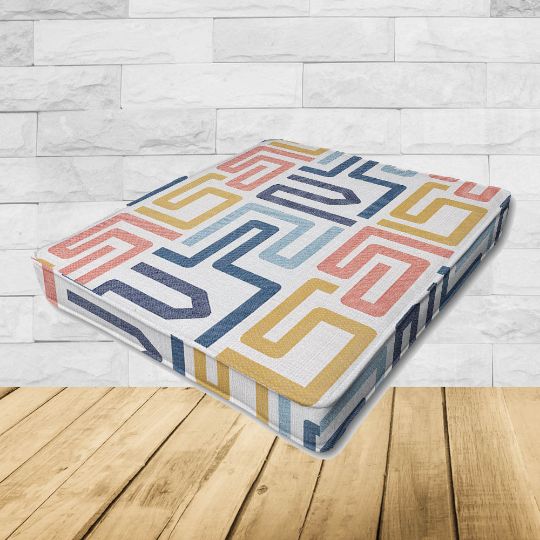 Patio Dining Chair Seat Cushion Boxed Style - - Custom outdoor patio furniture cushions from Cascadia Outdoor Cushions in Sunbrella Fabric