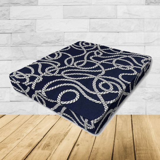 Patio Dining Chair Seat Cushion Boxed Style - - Custom outdoor patio furniture cushions from Cascadia Outdoor Cushions in Sunbrella Fabric