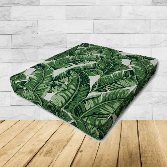Patio Dining Chair Seat Cushion Boxed Style - - Custom outdoor patio furniture cushions from Cascadia Outdoor Cushions in Sunbrella Fabric