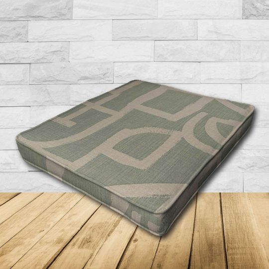 Dining Chair Seat Cushion Boxed Style - - Custom outdoor patio furniture cushions from Cascadia Outdoor Cushions in Sunbrella Fabrics