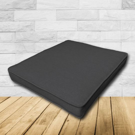 	Patio Dining Chair Seat Cushion Boxed Style - - Custom outdoor patio furniture cushions from Cascadia Outdoor Cushions in Sunbrella Fabrics