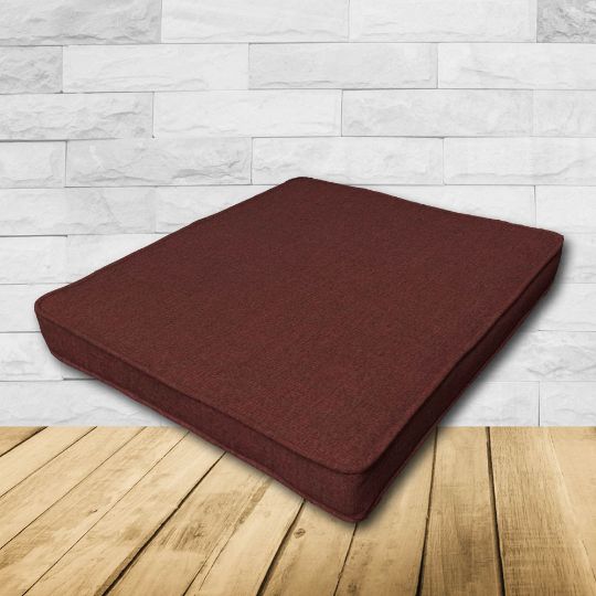 	Patio Dining Chair Seat Cushion Boxed Style - - Custom outdoor patio furniture cushions from Cascadia Outdoor Cushions in Sunbrella Fabrics
