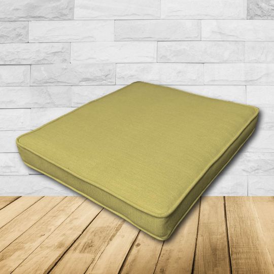 	Patio Dining Chair Seat Cushion Boxed Style - - Custom outdoor patio furniture cushions from Cascadia Outdoor Cushions in Sunbrella Fabrics