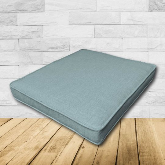 	Patio Dining Chair Seat Cushion Boxed Style - - Custom outdoor patio furniture cushions from Cascadia Outdoor Cushions in Sunbrella Fabrics