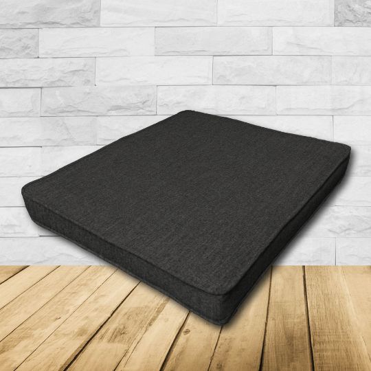 	Patio Dining Chair Seat Cushion Boxed Style - - Custom outdoor patio furniture cushions from Cascadia Outdoor Cushions in Sunbrella Fabrics