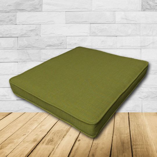 	Patio Dining Chair Seat Cushion Boxed Style - - Custom outdoor patio furniture cushions from Cascadia Outdoor Cushions in Sunbrella Fabrics