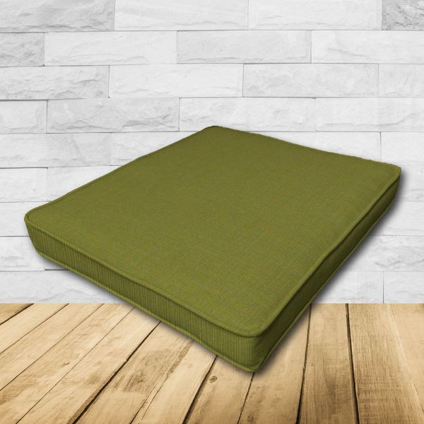 	Patio Dining Chair Seat Cushion Boxed Style - - Custom outdoor patio furniture cushions from Cascadia Outdoor Cushions in Sunbrella Fabrics