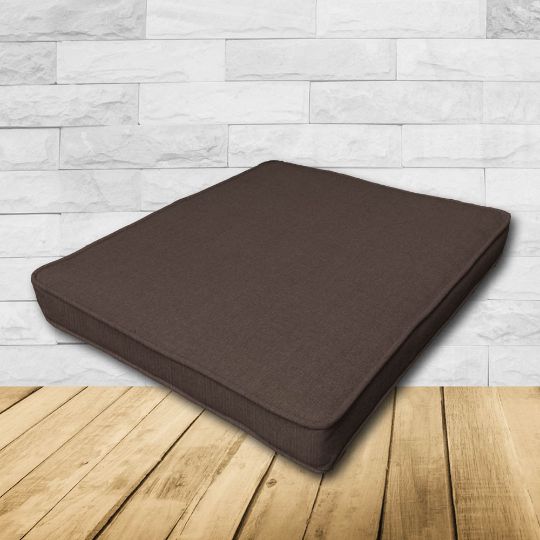 	Patio Dining Chair Seat Cushion Boxed Style - - Custom outdoor patio furniture cushions from Cascadia Outdoor Cushions in Sunbrella Fabrics