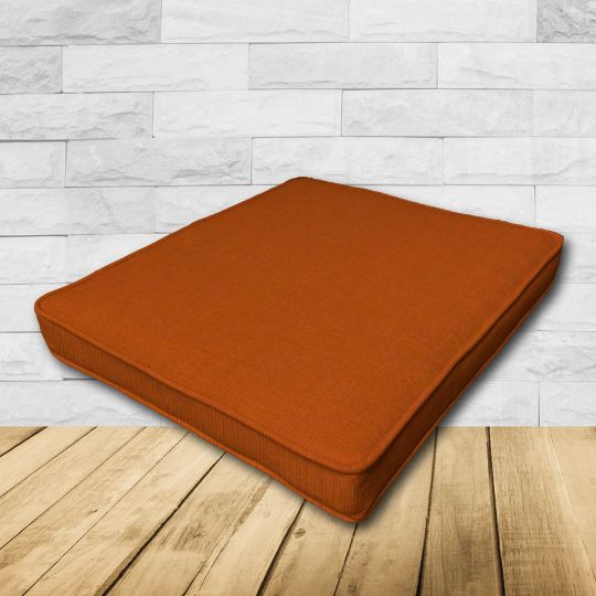 	Patio Dining Chair Seat Cushion Boxed Style - - Custom outdoor patio furniture cushions from Cascadia Outdoor Cushions in Sunbrella Fabrics