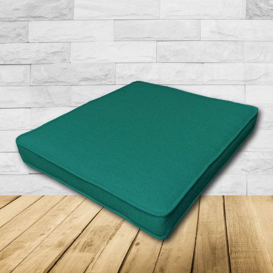 	Patio Dining Chair Seat Cushion Boxed Style - - Custom outdoor patio furniture cushions from Cascadia Outdoor Cushions in Sunbrella Fabrics