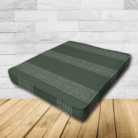 	Dining Chair Seat Cushion Boxed Style - - Custom outdoor patio furniture cushions from Cascadia Outdoor Cushions in Sunbrella Fabrics