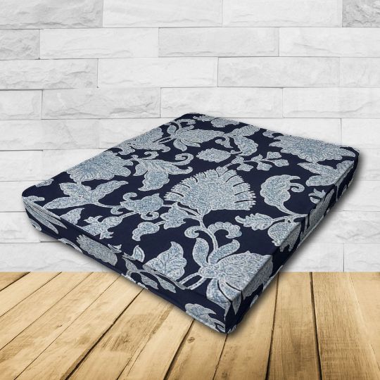 	Patio Dining Chair Seat Cushion Boxed Style - - Custom outdoor patio furniture cushions from Cascadia Outdoor Cushions in Sunbrella Fabric