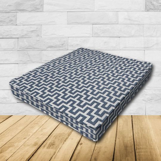 Dining Chair Seat Cushion Boxed Style - - Custom outdoor patio furniture cushions from Cascadia Outdoor Cushions in Sunbrella Fabrics
